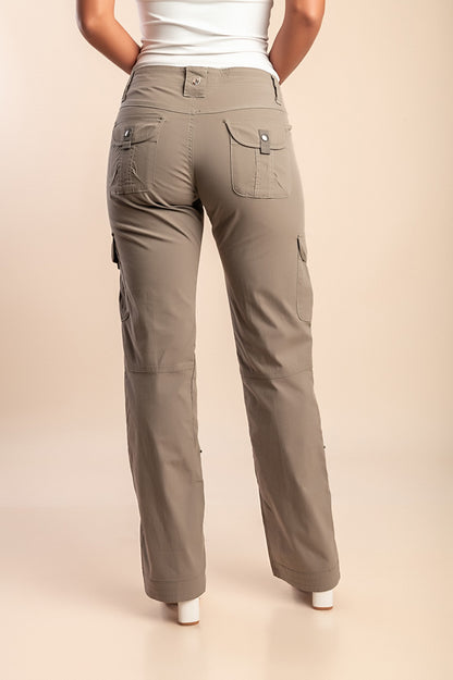 Pantaloni cargo in cotone, oliva