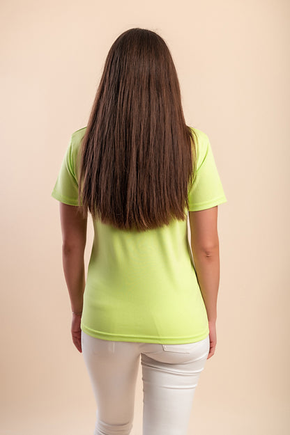 T-shirt in cotone con stampa, verde chiaro