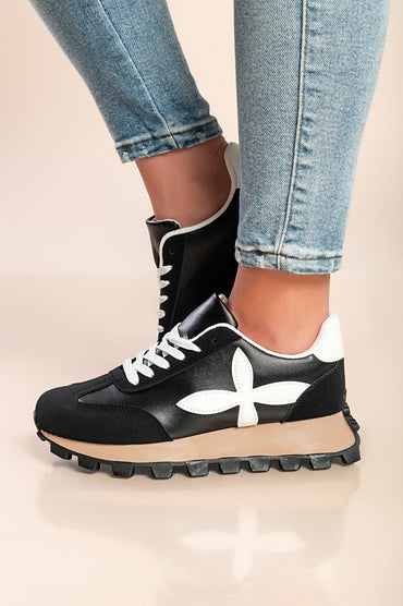 Sneakers alla moda, colore nero