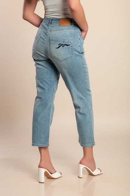 Jeans con spacchi, azzurro chiaro