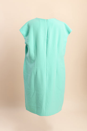 Abito taglie forti con scollo tondo, menta