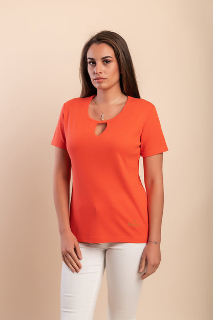 Maglietta di cotone, rossa